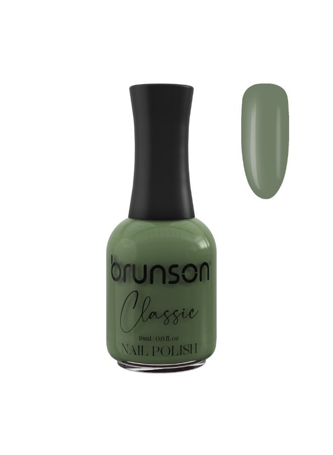 Brunson Classic Nail Polish 18ml Fast Dry Nail Lacquer Nail Harderner Normal Polish Glossy Gel Effect Quick Air Dry Long-Lasting Natural Nail Enamel Salon Quality Manicure Pedicure Regular Polish - Image 1
